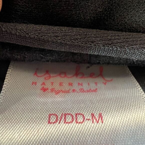 Isabel Maternity Lacey Tankini Swimsuit Top Size D/DD Medium Black Cute Back Det - Picture 11 of 13